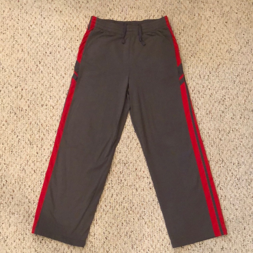 Youth XL (18/20) Grey/Red Athletic Pants